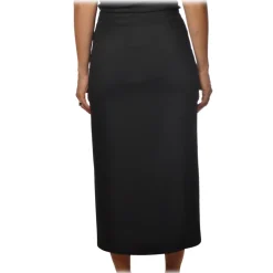 Pinko - Longuette Skirt Lombard1 with Pockets - Black - Skirt - Made in Italy - Luxury Exclusive Collection - Avvenice