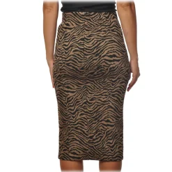 Pinko - Longuette Skirt Ortisei in Zebra Effect Pattern - Black/Beige - Skirt - Made in Italy - Luxury Exclusive Collection - Avvenice