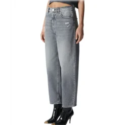 Pinko - Low Waist Egg-Fit Jeans - Grey - Trousers - Made in Italy - Luxury Exclusive Collection - Avvenice