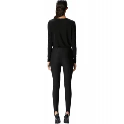 Pinko - Metallic Effect Draped Bodysuit - Black - Top - Made in Italy - Luxury Exclusive Collection - Avvenice