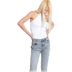 Pinko - Milleraies Cotton Tank Top with Logo - White - Top - Made in Italy - Luxury Exclusive Collection - Avvenice