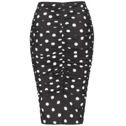 Pinko - Pencil Skirt with Ruffle - Pois/Black - Skirt - Made in Italy - Luxury Exclusive Collection - Avvenice
