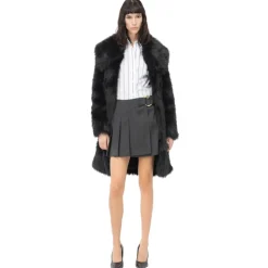 Pinko - Pleated Flannel Mini Skirt - Grey - Skirt - Made in Italy - Luxury Exclusive Collection - Avvenice