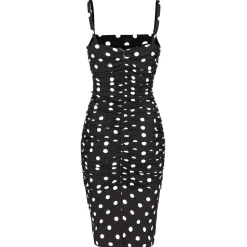 Pinko - Polka Dot Pattern Sheath Dress - Black - Dress - Made in Italy - Luxury Exclusive Collection - Avvenice