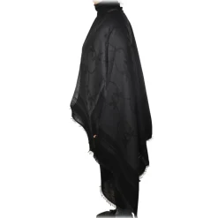 Pinko - Poncho in Logo Pattern - Black/Grey - Scarves - Made in Italy - Luxury Exclusive Collection - Avvenice