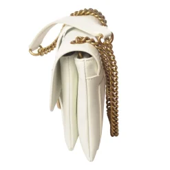 Pinko - Quilted Bag Love Mini Soft with Chain and Logo - White - Bag - Made in Italy - Luxury Exclusive Collection - Avvenice