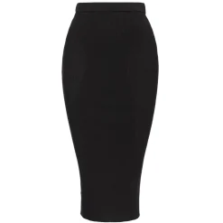 Pinko - Ribbed Longuette Skirt - Black - Skirt - Made in Italy - Luxury Exclusive Collection - Avvenice