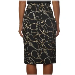 Pinko - Sheath Skirt Illusione Jewel-Patterned - Black - Skirt - Made in Italy - Luxury Exclusive Collection - Avvenice
