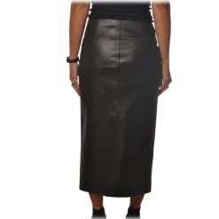 Pinko - Sheath Skirt Nebbia in Faux Leather - Black - Skirt - Made in Italy - Luxury Exclusive Collection - Avvenice