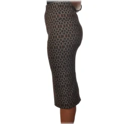 Pinko - Sheath Skirt Ortensio in Geometric Pattern - Black - Skirt - Made in Italy - Luxury Exclusive Collection - Avvenice