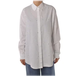 Pinko - Shirt Beethoven 4 in Broderie Anglaise - White - Shirts - Made in Italy - Luxury Exclusive Collection - Avvenice