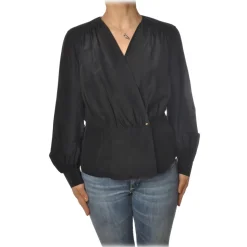 Pinko - Shirt Limitato1 Wallet Closure - Black - Shirt - Made in Italy - Luxury Exclusive Collection - Avvenice