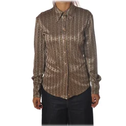 Pinko - Shirt Sisma with Long Sleeve in Fantasy - Grey/Gold - Shirt - Made in Italy - Luxury Exclusive Collection - Avvenice