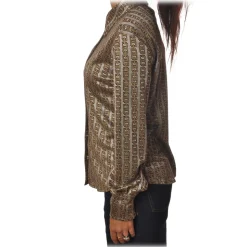 Pinko - Shirt Sisma with Long Sleeve in Fantasy - Grey/Gold - Shirt - Made in Italy - Luxury Exclusive Collection - Avvenice