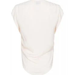 Pinko - Silk Blend V-Neck Top - White - Top - Made in Italy - Luxury Exclusive Collection - Avvenice