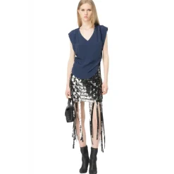 Pinko - Silk Blend V-Neck Top - Blue - Top - Made in Italy - Luxury Exclusive Collection - Avvenice