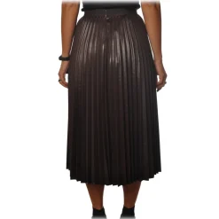 Pinko - Skirt Montare1 Midi Pleated Effect - Brown - Skirt - Made in Italy - Luxury Exclusive Collection - Avvenice