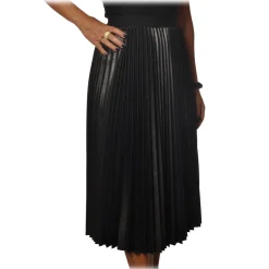 Pinko - Skirt Montare1 Midi Pleated Effect - Black - Skirt - Made in Italy - Luxury Exclusive Collection - Avvenice