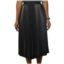 Pinko - Skirt Montare1 Midi Pleated Effect - Black - Skirt - Made in Italy - Luxury Exclusive Collection - Avvenice