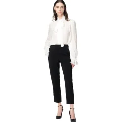 Pinko - Slim Trousers in Crêpe Stretch Fabric - Black - Trousers - Made in Italy - Luxury Exclusive Collection - Avvenice