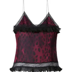 Pinko - Spotted Animal Print Short Top - Black/Pink - Top - Made in Italy - Luxury Exclusive Collection - Avvenice