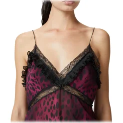 Pinko - Spotted Animal Print Short Top - Black/Pink - Top - Made in Italy - Luxury Exclusive Collection - Avvenice