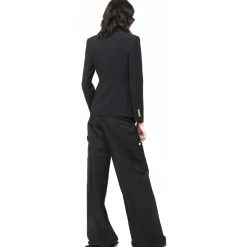Pinko - Stretch Crepe Fabric Single breasted Blazer - Black - Jackets - Made in Italy - Luxury Exclusive Collection - Avvenice