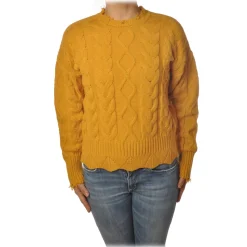 Pinko - Sweater Chianti with Braid - Yellow - Sweater - Made in Italy - Luxury Exclusive Collection - Avvenice