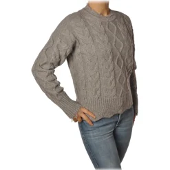 Pinko - Sweater Chianti with Braid - Grey - Sweater - Made in Italy - Luxury Exclusive Collection - Avvenice