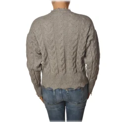 Pinko - Sweater Chianti with Braid - Grey - Sweater - Made in Italy - Luxury Exclusive Collection - Avvenice