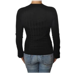 Pinko - Sweater Ecco V-neck in Wool - Black - Sweater - Made in Italy - Luxury Exclusive Collection - Avvenice