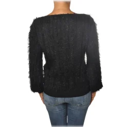 Pinko - Sweater Estonia in Lurex Yarn - Black - Sweater - Made in Italy - Luxury Exclusive Collection - Avvenice