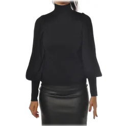 Pinko - Sweater Maccarese in Ribbed Wool - Black - Sweater - Made in Italy - Luxury Exclusive Collection - Avvenice