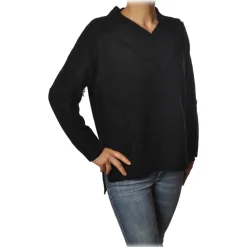 Pinko - Sweater Mozambico Oversized with V-neck - Black - Sweater - Made in Italy - Luxury Exclusive Collection - Avvenice