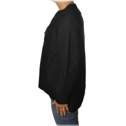 Pinko - Sweater Mozambico Oversized with V-neck - Black - Sweater - Made in Italy - Luxury Exclusive Collection - Avvenice