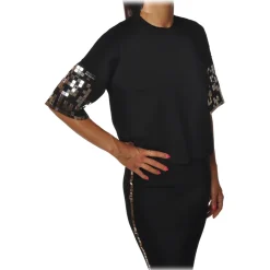 Pinko - Sweater Turco Oversized with Mirror Application - Black - Sweater - Made in Italy - Luxury Exclusive Collection - Avvenice