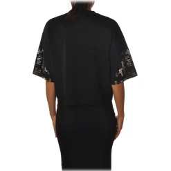 Pinko - Sweater Turco Oversized with Mirror Application - Black - Sweater - Made in Italy - Luxury Exclusive Collection - Avvenice