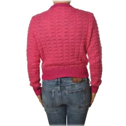 Pinko - Sweater with Embossed Wool Motif - Pink - Sweater - Made in Italy - Luxury Exclusive Collection - Avvenice