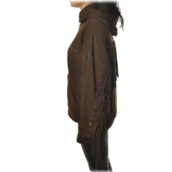 Pinko - Sweatshirt Tango with Fringe on the Back - Brown - Sweatshirt - Made in Italy - Luxury Exclusive Collection - Avvenice