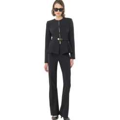 Pinko - Technical Fabric Jacket with Belt - Black - Jacket - Made in Italy - Luxury Exclusive Collection - Avvenice