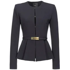 Pinko - Technical Fabric Jacket with Belt - Black - Jacket - Made in Italy - Luxury Exclusive Collection - Avvenice