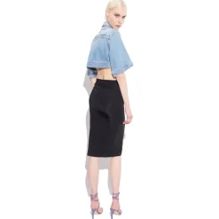 Pinko - Technical Fabric Longuette Skirt - Black - Skirt - Made in Italy - Luxury Exclusive Collection - Avvenice
