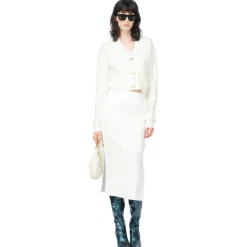 Pinko - Technical Fabric Midi Skirt - White - Skirt - Made in Italy - Luxury Exclusive Collection - Avvenice