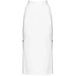 Pinko - Technical Fabric Midi Skirt - White - Skirt - Made in Italy - Luxury Exclusive Collection - Avvenice