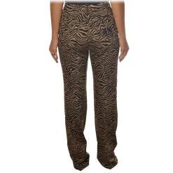 Pinko - Trousers in Zebra Pattern - Black/Brown - Trousers - Made in Italy - Luxury Exclusive Collection - Avvenice