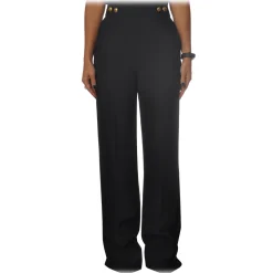 Pinko - Trousers Sbozzare3 Wide Leg and High Waist - Black - Trousers - Made in Italy - Luxury Exclusive Collection - Avvenice
