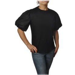 Pinko - T-shirt Bettyboop Round-neck with Balloon Sleeve - Black - T-shirt - Made in Italy - Luxury Exclusive Collection - Avvenice