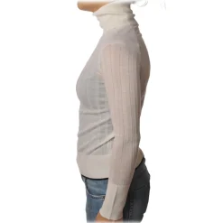 Pinko - Turtleneck Sweater Accanto in Ribbed Knit - White - Sweater - Made in Italy - Luxury Exclusive Collection - Avvenice