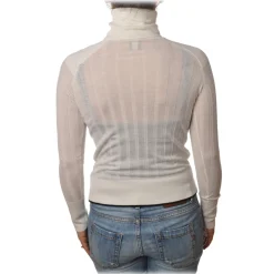 Pinko - Turtleneck Sweater Accanto in Ribbed Knit - White - Sweater - Made in Italy - Luxury Exclusive Collection - Avvenice