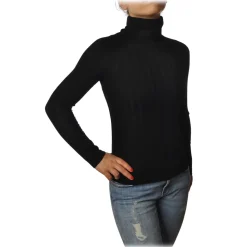 Pinko - Turtleneck Sweater Accanto in Ribbed Knit - Black - Sweater - Made in Italy - Luxury Exclusive Collection - Avvenice